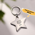 Custom Engraving This Star Keychain Luxurious Thick Star Keychain For A Friend