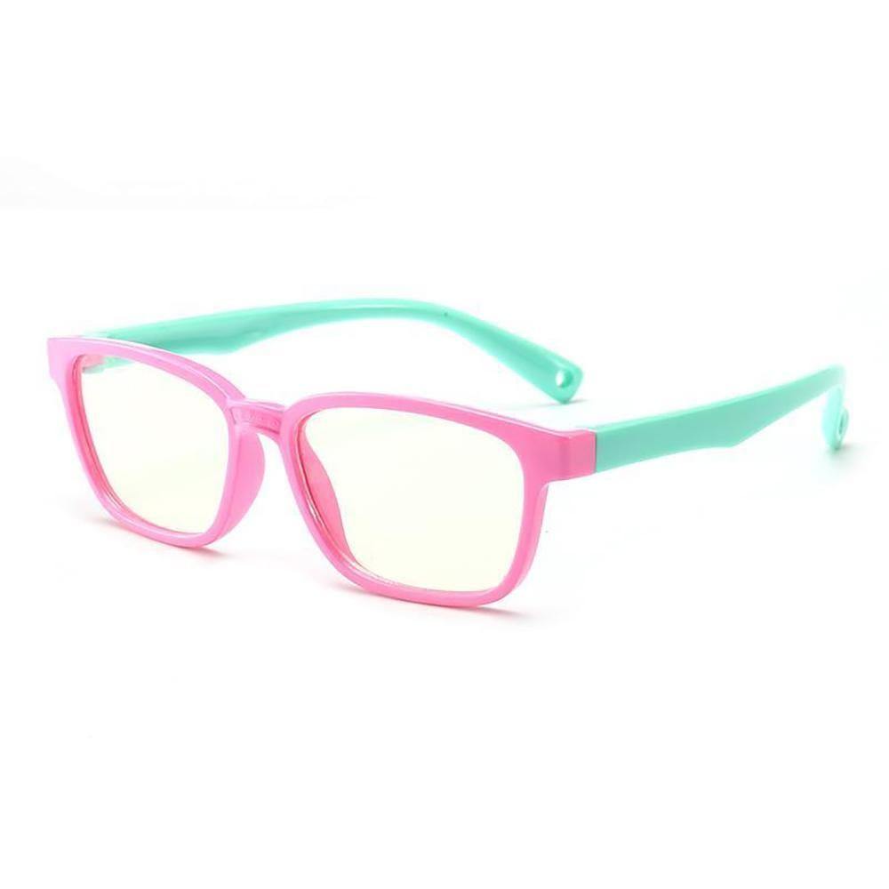 Kids Blue Light Blocking Computer Reading Gaming Glasses(Age 3-6) - Pink