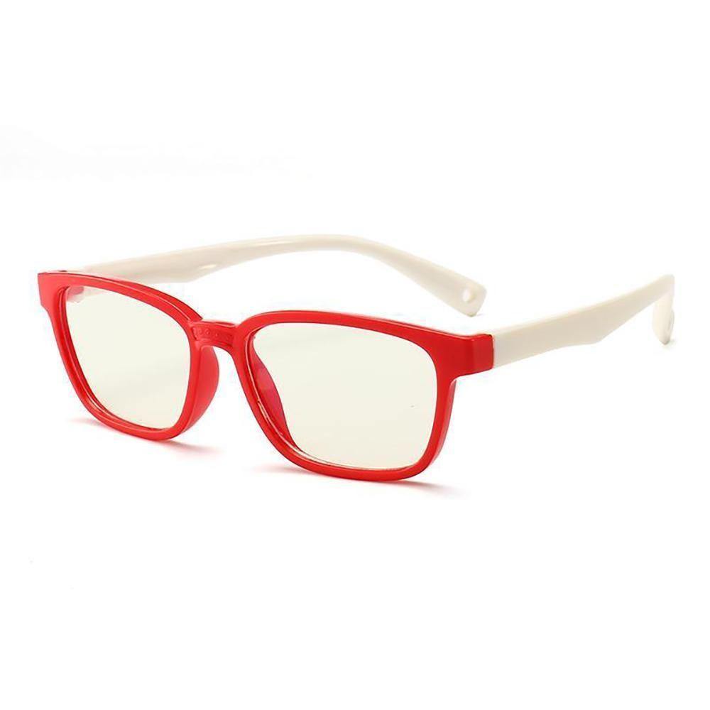 Kids Blue Light Blocking Computer Reading Gaming Glasses(Age 3-6) - Red