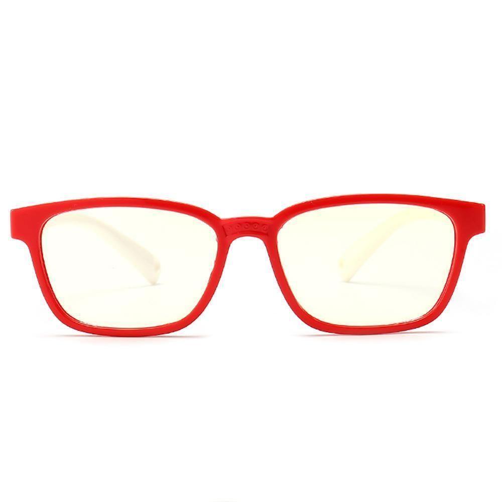 Kids Blue Light Blocking Computer Reading Gaming Glasses(Age 3-6) - Red