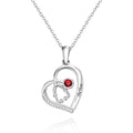 Stethoscope Birthstone Necklace Personalized Engraved Jewelry Nurse Gift