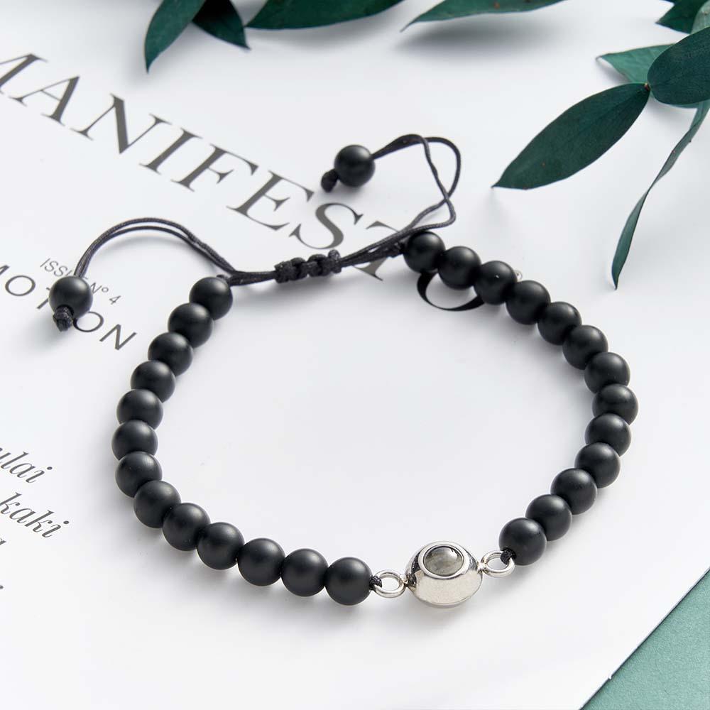 Personalized Photo Projection Beads Bracelet Elegant Gift For Her