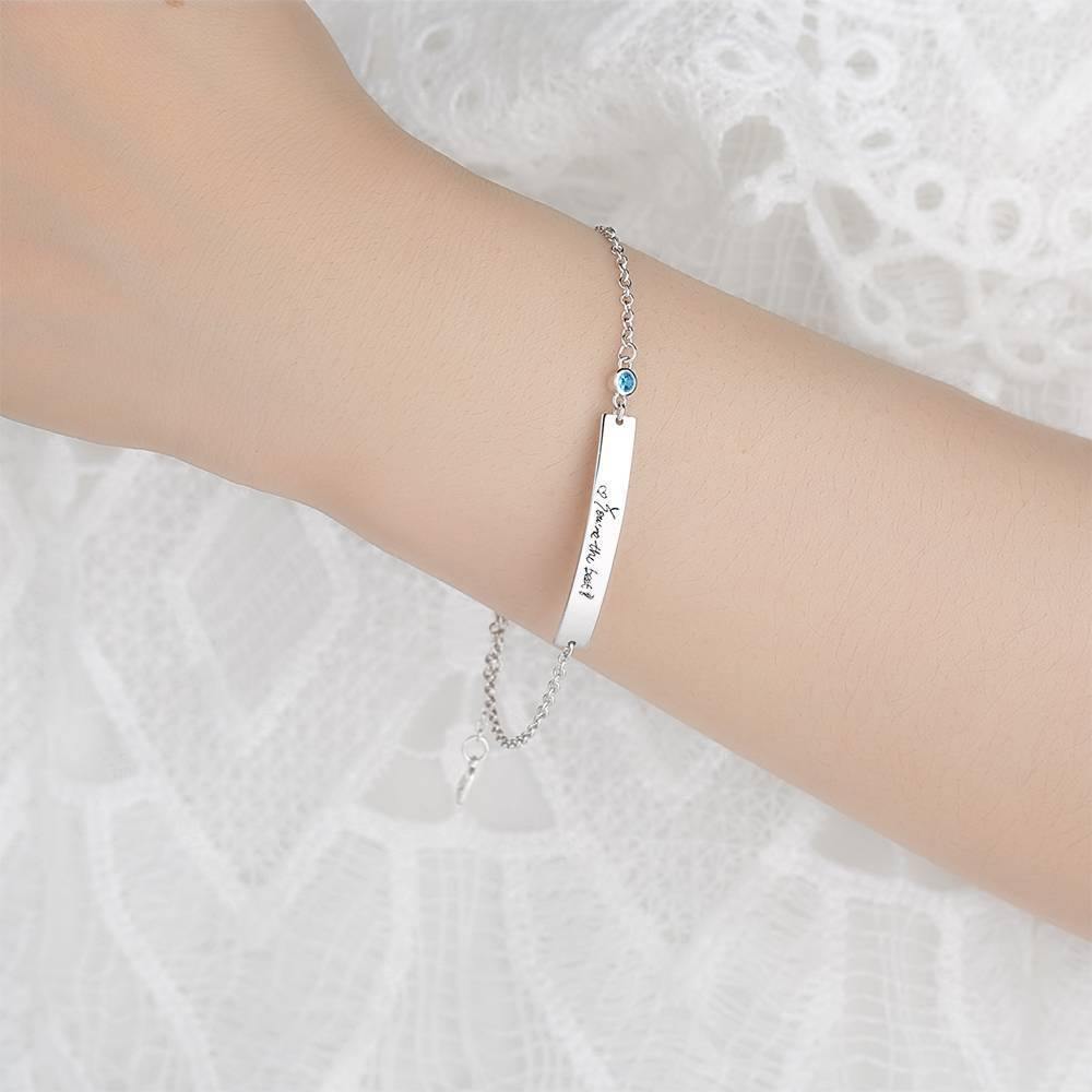 Personalized Photo Bracelet, Handwriting Bracelet - Silver