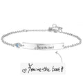 Personalized Photo Bracelet, Handwriting Bracelet - Silver