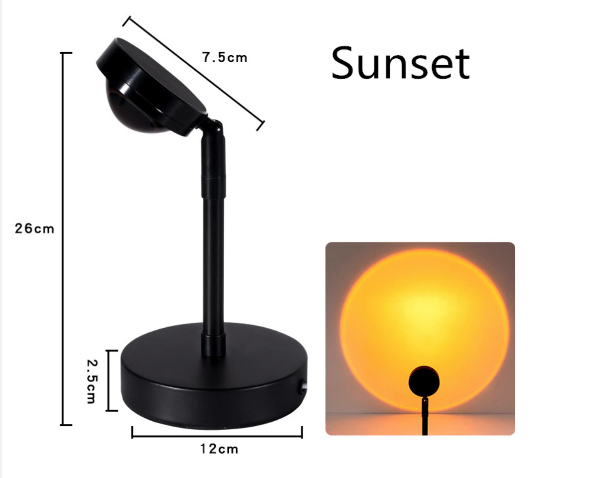 Sunset Projector Lamp Sunset Christmas Gifts (Orange) Sunny Aura Lamp Decor For Bedroom Rainbow Sunset Light