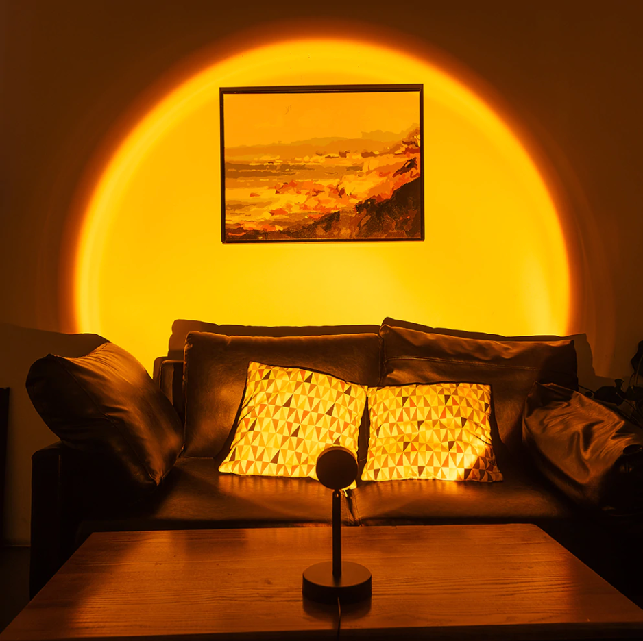 Sunset Projector Lamp Sunset Christmas Gifts (Orange) Sunny Aura Lamp Decor For Bedroom Rainbow Sunset Light