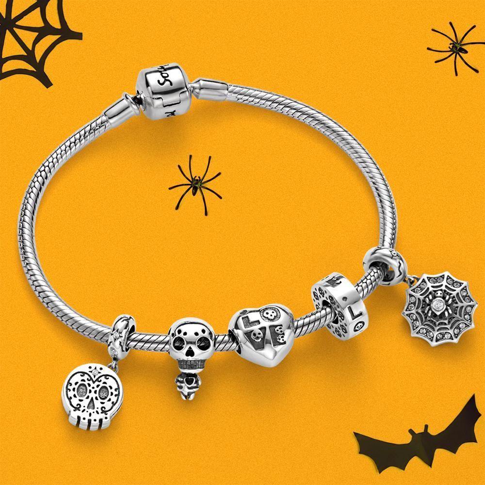 Gifts Love You with Heart Complete Charm Bracelet Silver