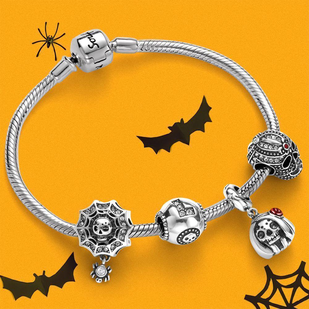 Complete Charm Bracelet Unique Design Silver