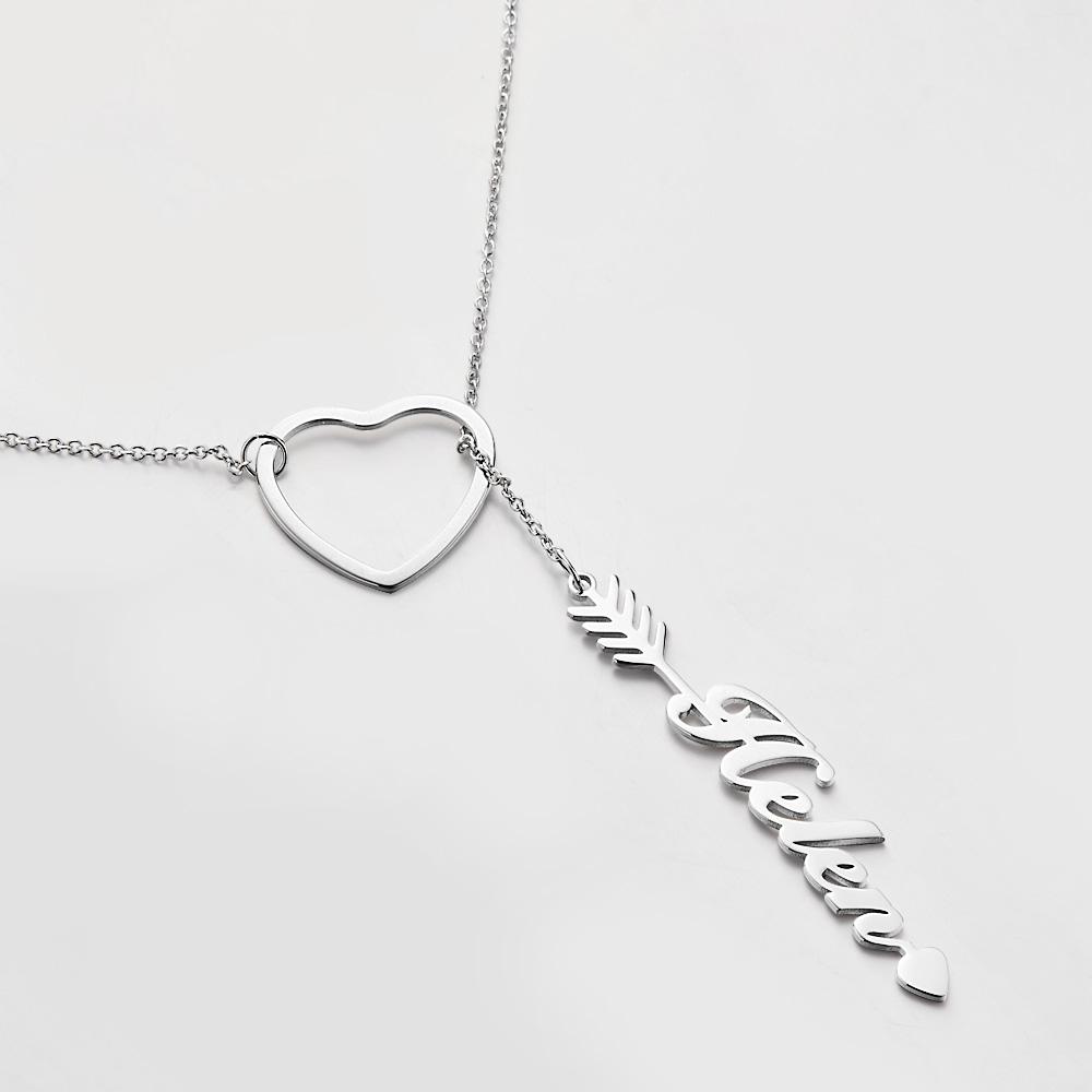 "Out Of Love" Personalized Name Necklace With Heart Perfect Gift for Birthdays Weddings