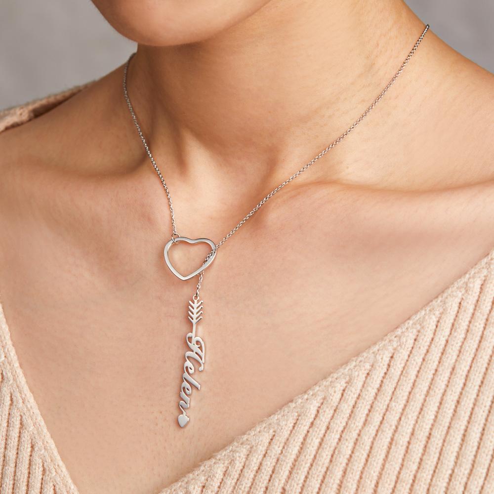 "Out Of Love" Personalized Name Necklace With Heart Perfect Gift for Birthdays Weddings
