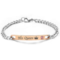 Engraved Bracelet Your Beauty for Girlfriend/Wife with Crown Your Queen