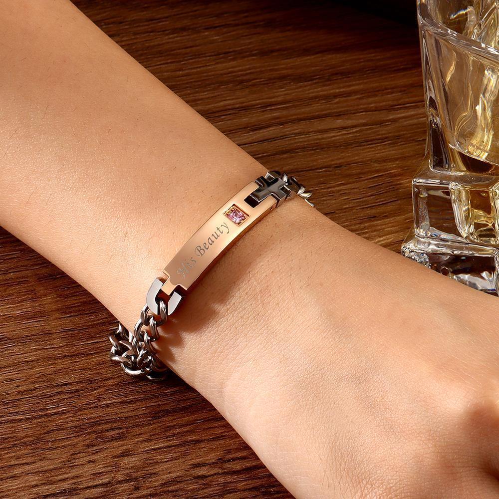 Name Bracelet Engraved Bracelet Your Beauty for Girlfriend/Wife