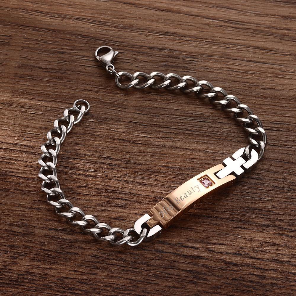 Name Bracelet Engraved Bracelet Your Beauty for Girlfriend/Wife