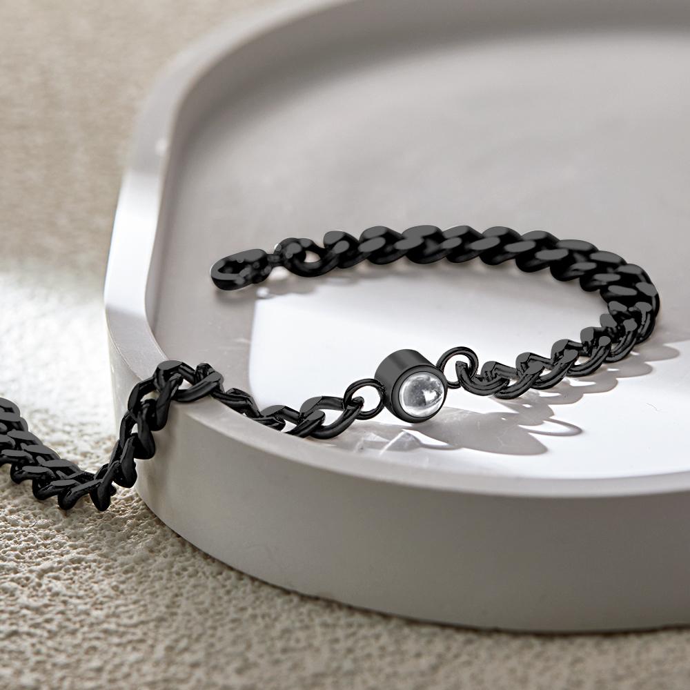 Custom Memorial Photo Projection Bracelet Vintage Bracelet Father's Day Gift