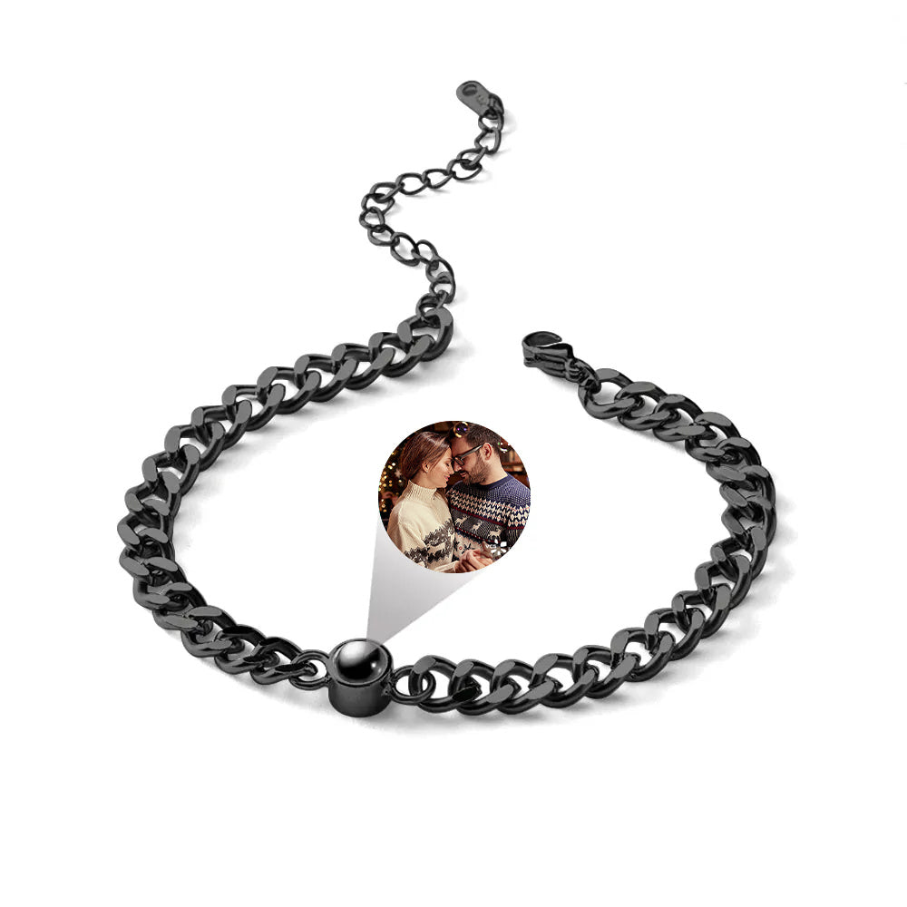 Custom Photo Bracelet Projection Bracelet Vintage Bracelet Christmas Gift for Him