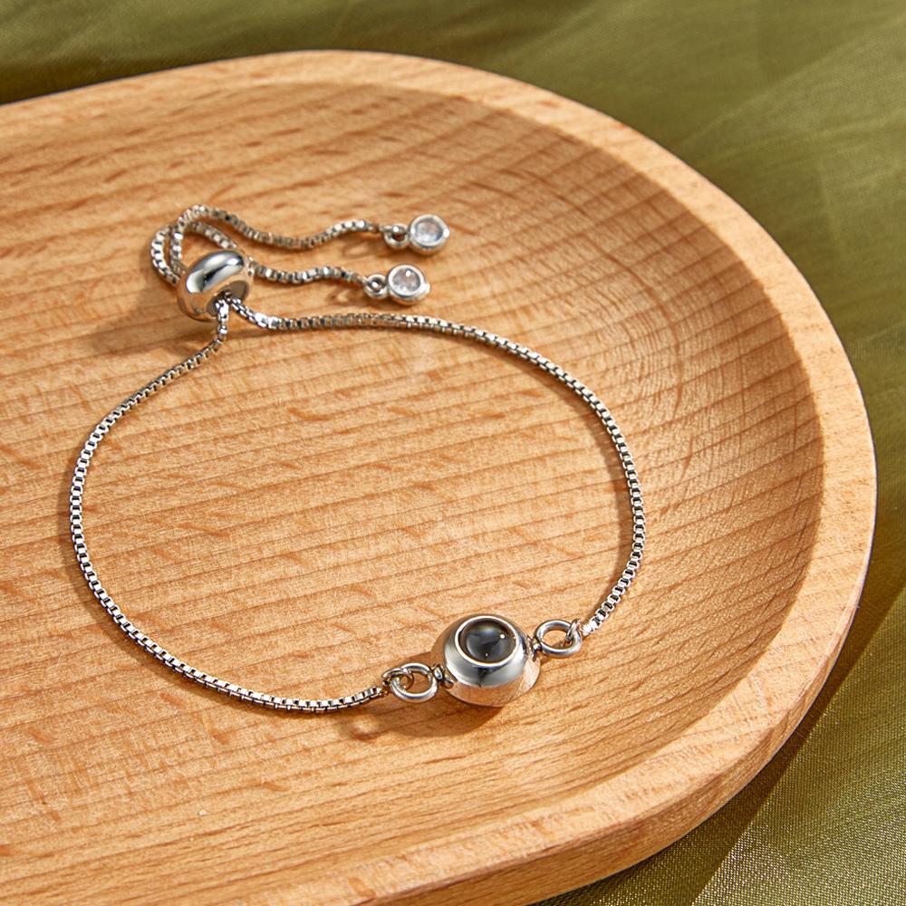 Photo Projection Bracelet Personalized Adjustable  Bracelet Sweet Cool Gift for Mom Best Mother's Day Gift