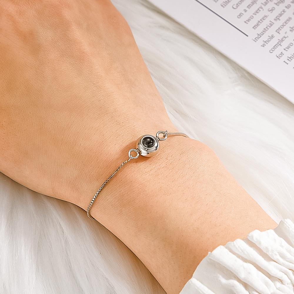 Photo Projection Bracelet Personalized Adjustable  Bracelet Sweet Cool Christmas Gift for Her