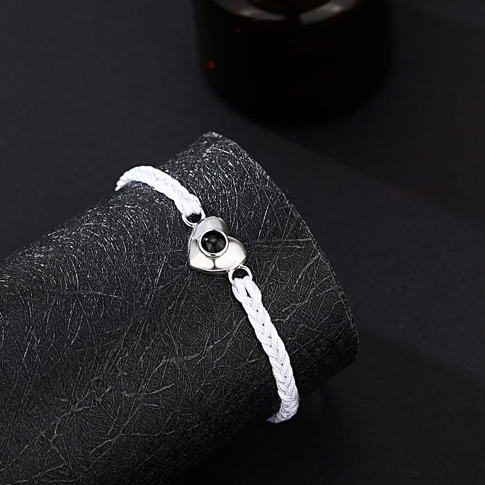 Personalized Picture Projection Bracelet with Heart Shaped Exquisite and Stylish Gift for Her