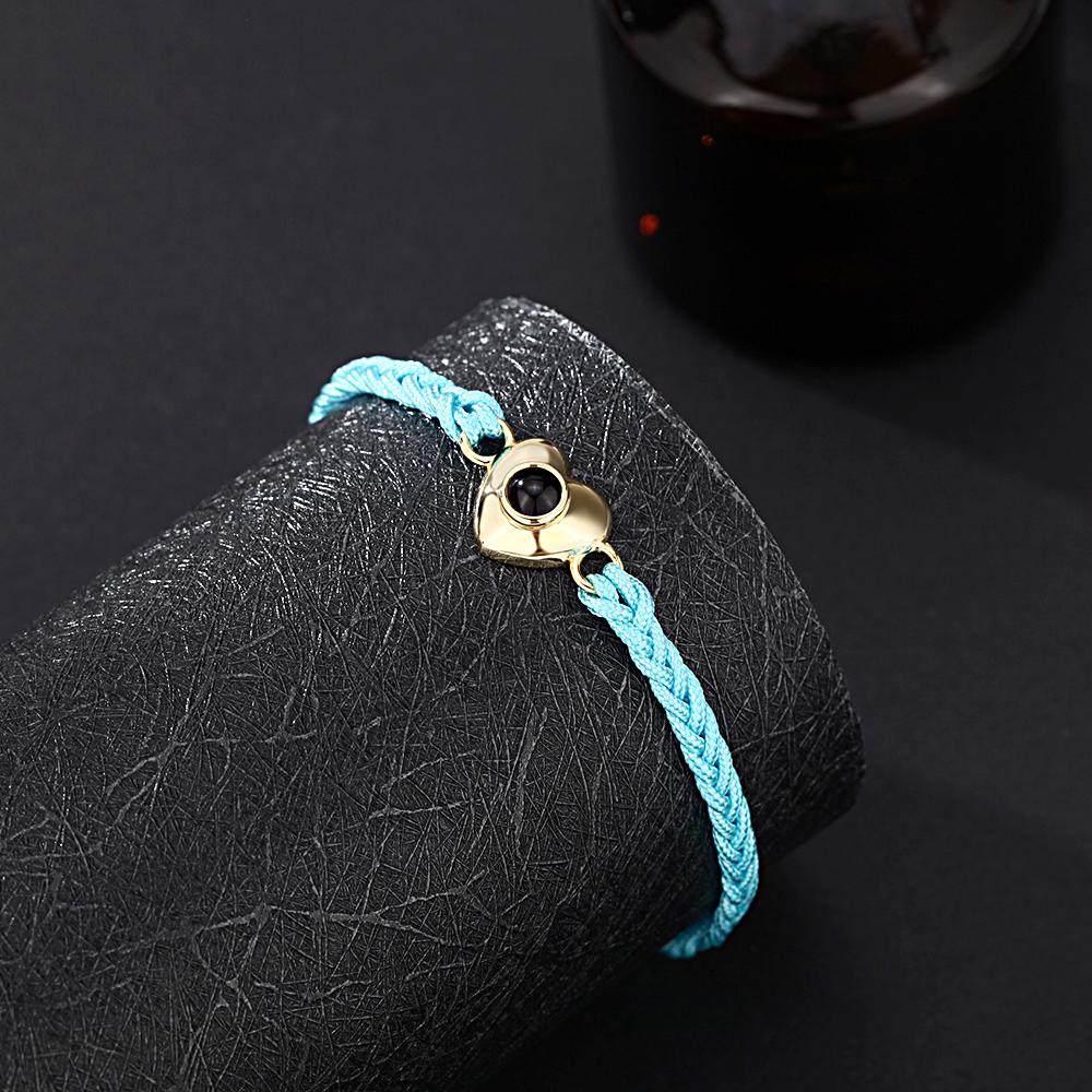 Personalized Picture Projection Bracelet with Heart Shaped Exquisite and Stylish Gift for Her