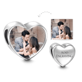 Engraved Heart Photo Charm Gift For Her