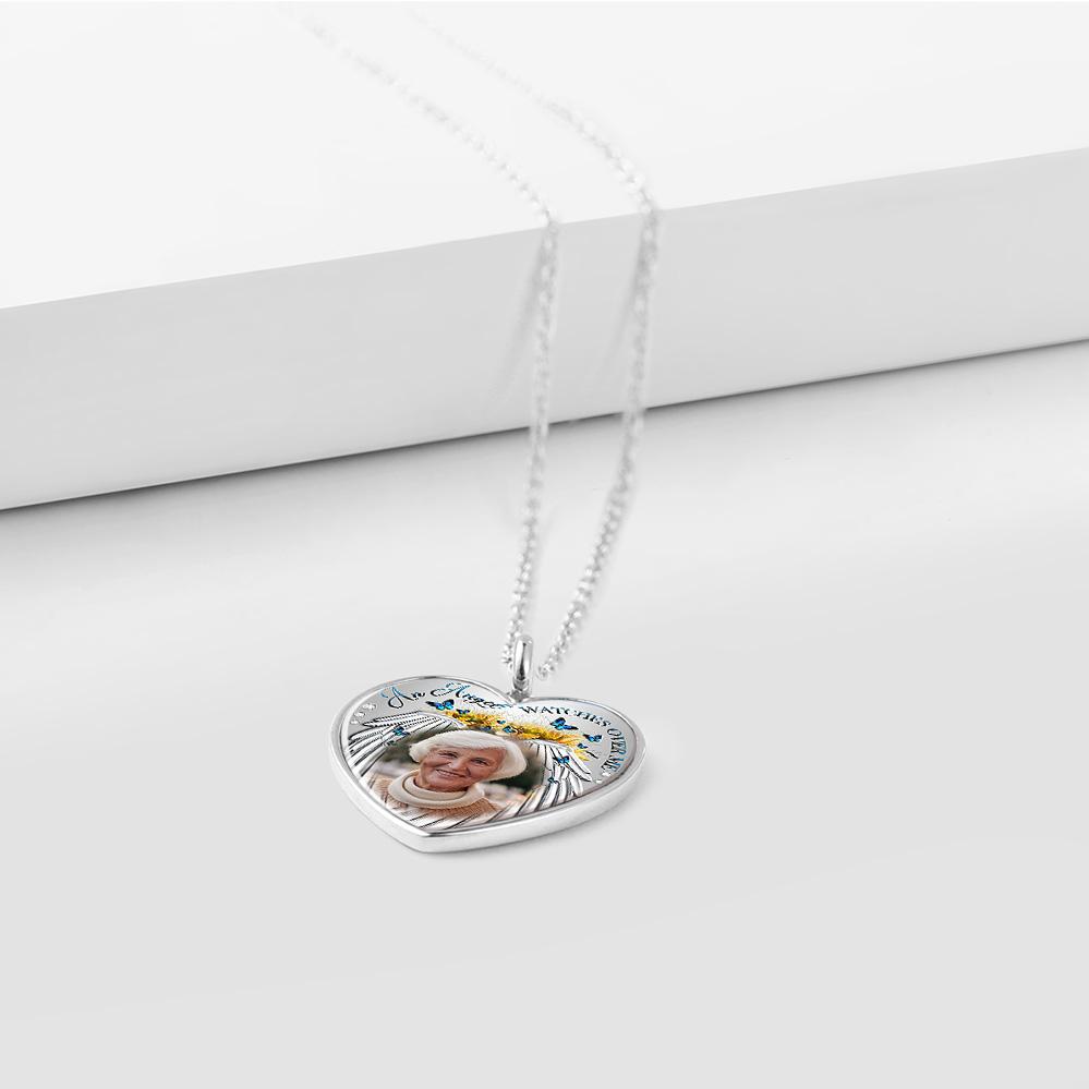 Custom Photo Necklace Angel Watches Over Me Creative Gifts