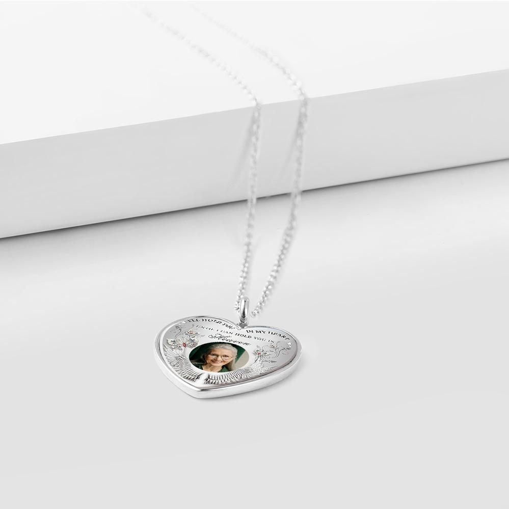 Custom Photo Necklace Hold You in My Heart Metal Gifts