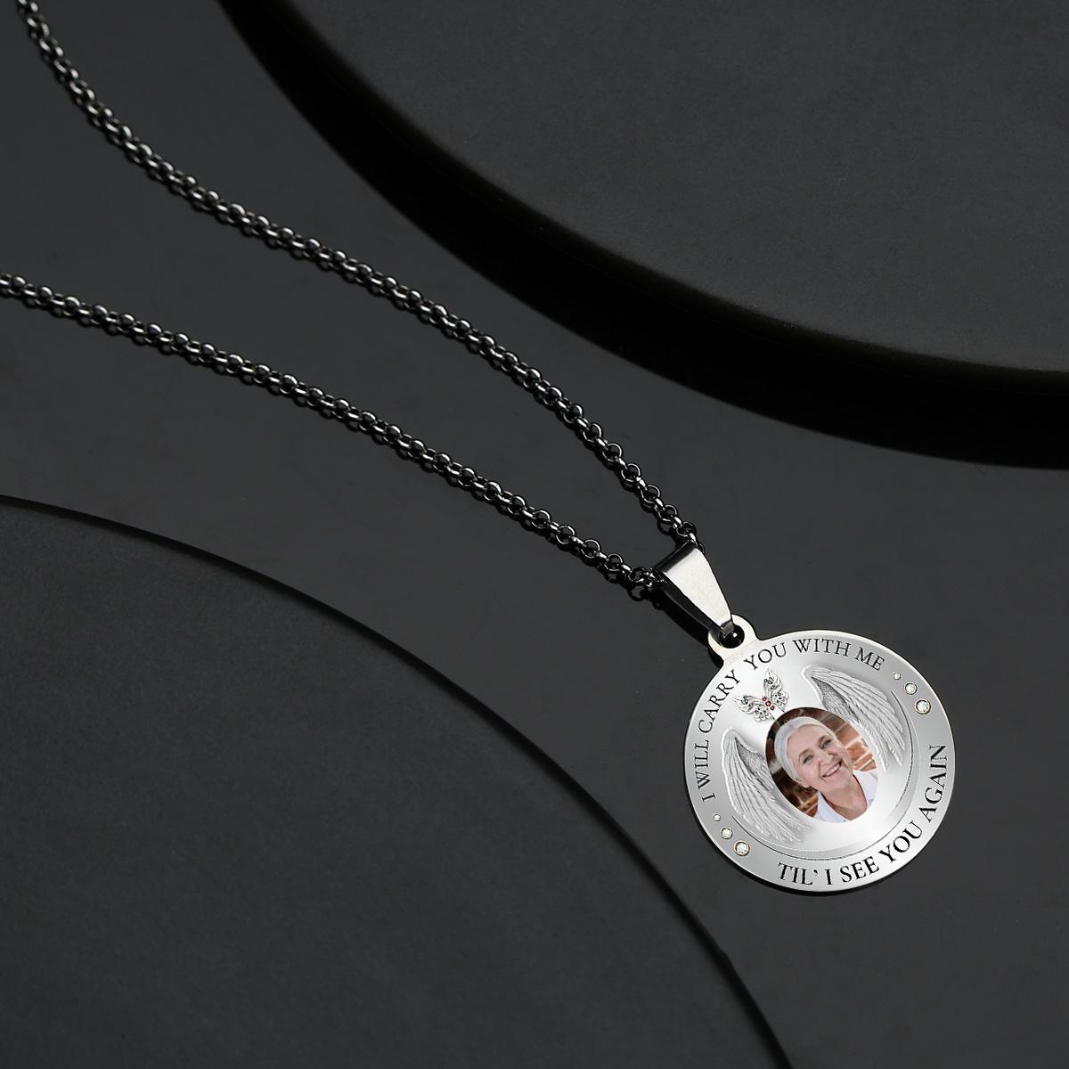 Custom Photo Necklace Vintage Commemorate Metal Gifts