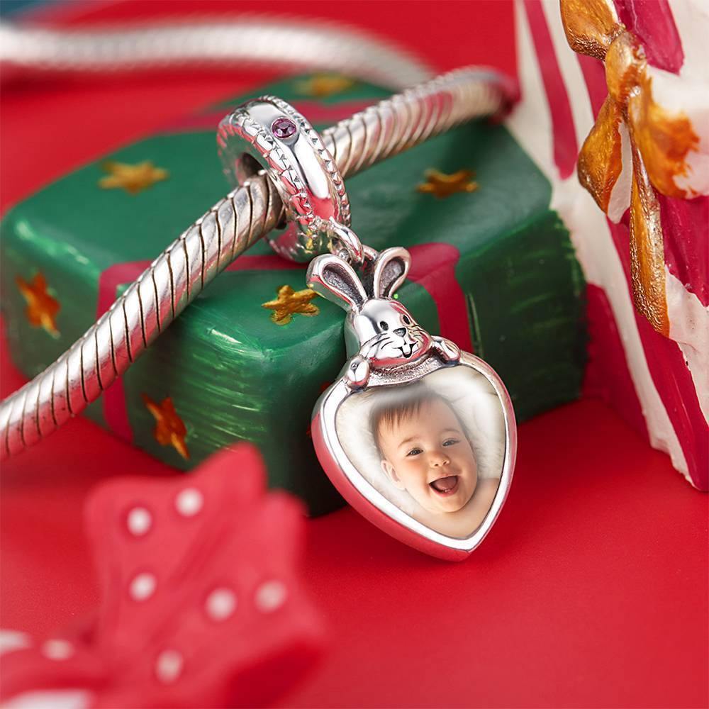 Photo Charm Heart Dangle with Soufeel Crystal Platinum Plated