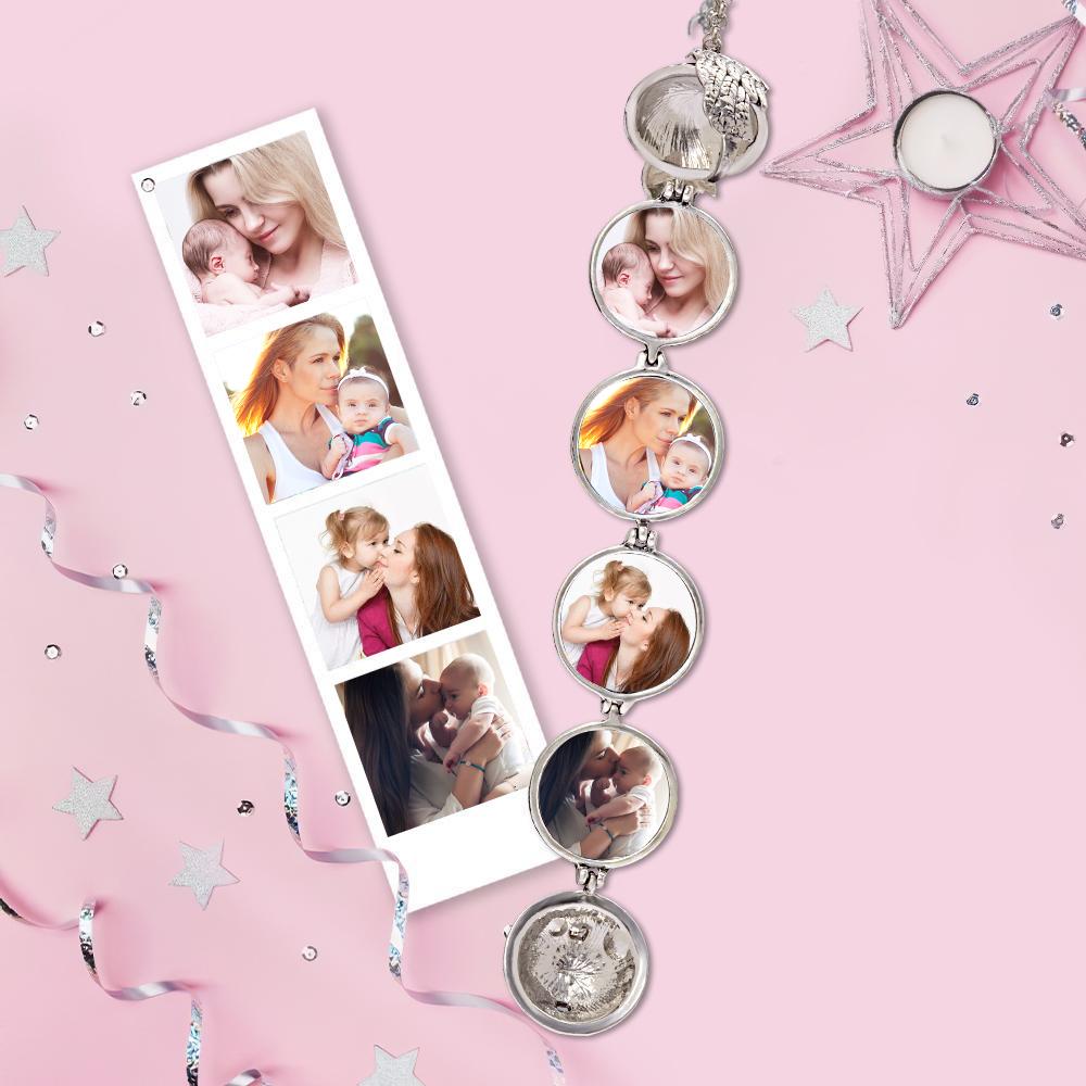 Photo Wings Necklace Pendant Personalized Custom Photo Locket Frame Antique Mother's Day Gift