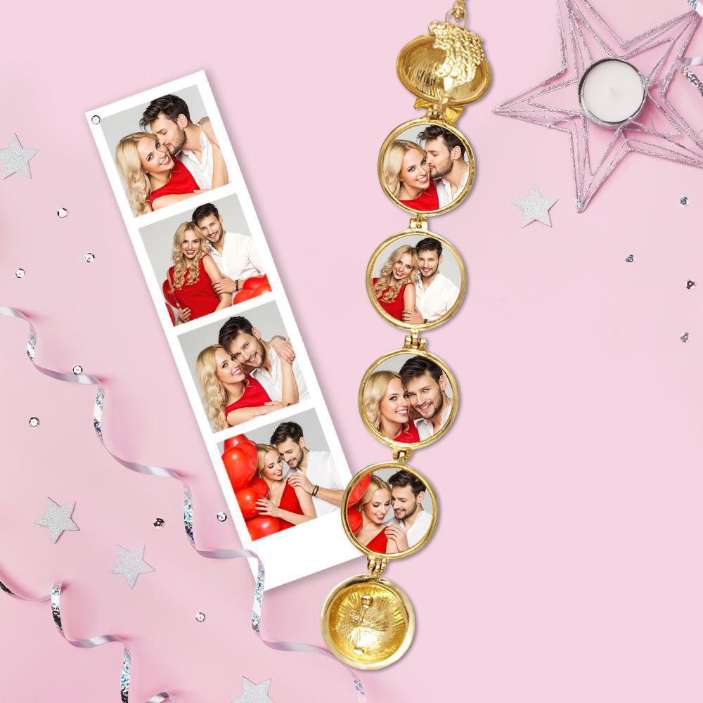 Photo Necklace Pendant Personalized Custom Photo Locket Frame Gifts For Women Girls Graduation Jewelry Antique Silver