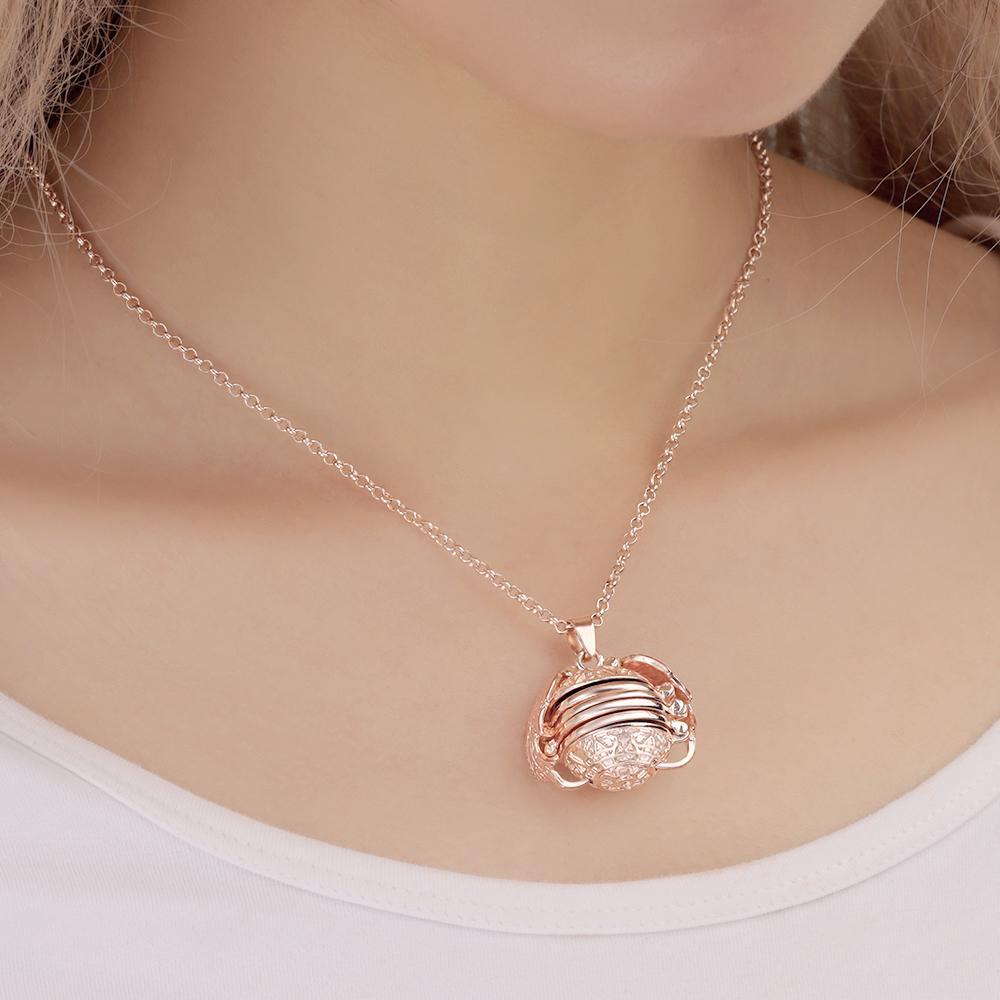Photo Necklace Pendant Personalized Custom Photo Locket Frame Gifts For Women Girls Graduation Jewelry Antique Silver