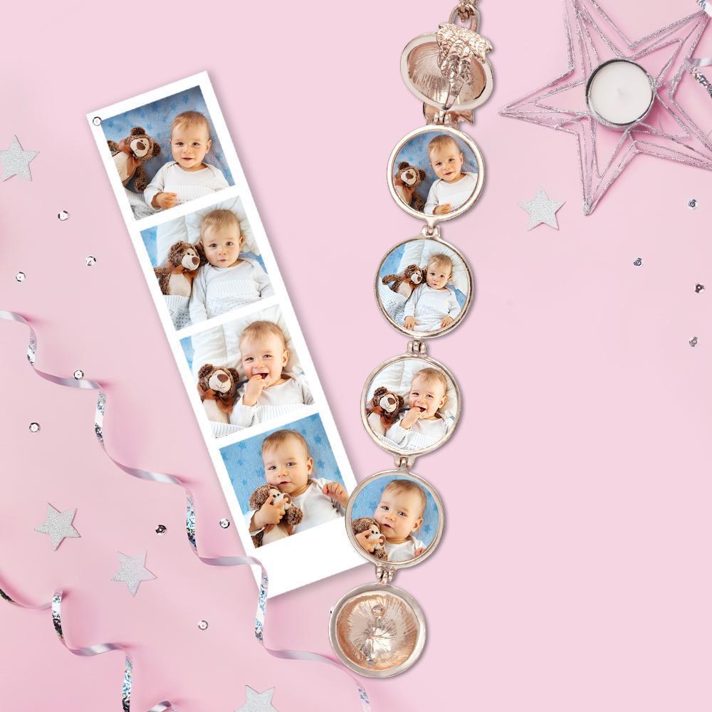 Photo Necklace Pendant Personalized Custom Photo Locket Frame Gifts For Women Girls Graduation Jewelry Antique Silver