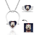 Photo Necklace, Photo Ring Gifts Dual-use (Ring Size 7#)
