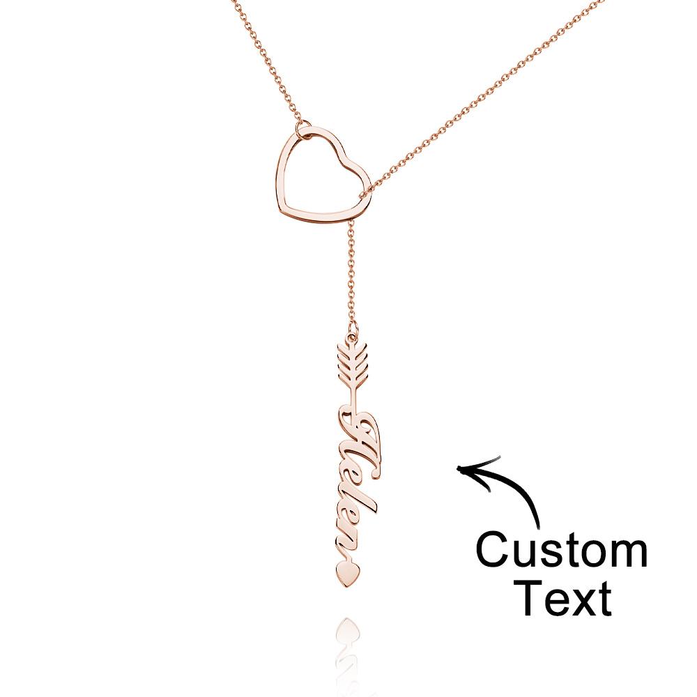 "Out Of Love" Personalized Name Necklace With Heart Perfect Gift for Birthdays Weddings