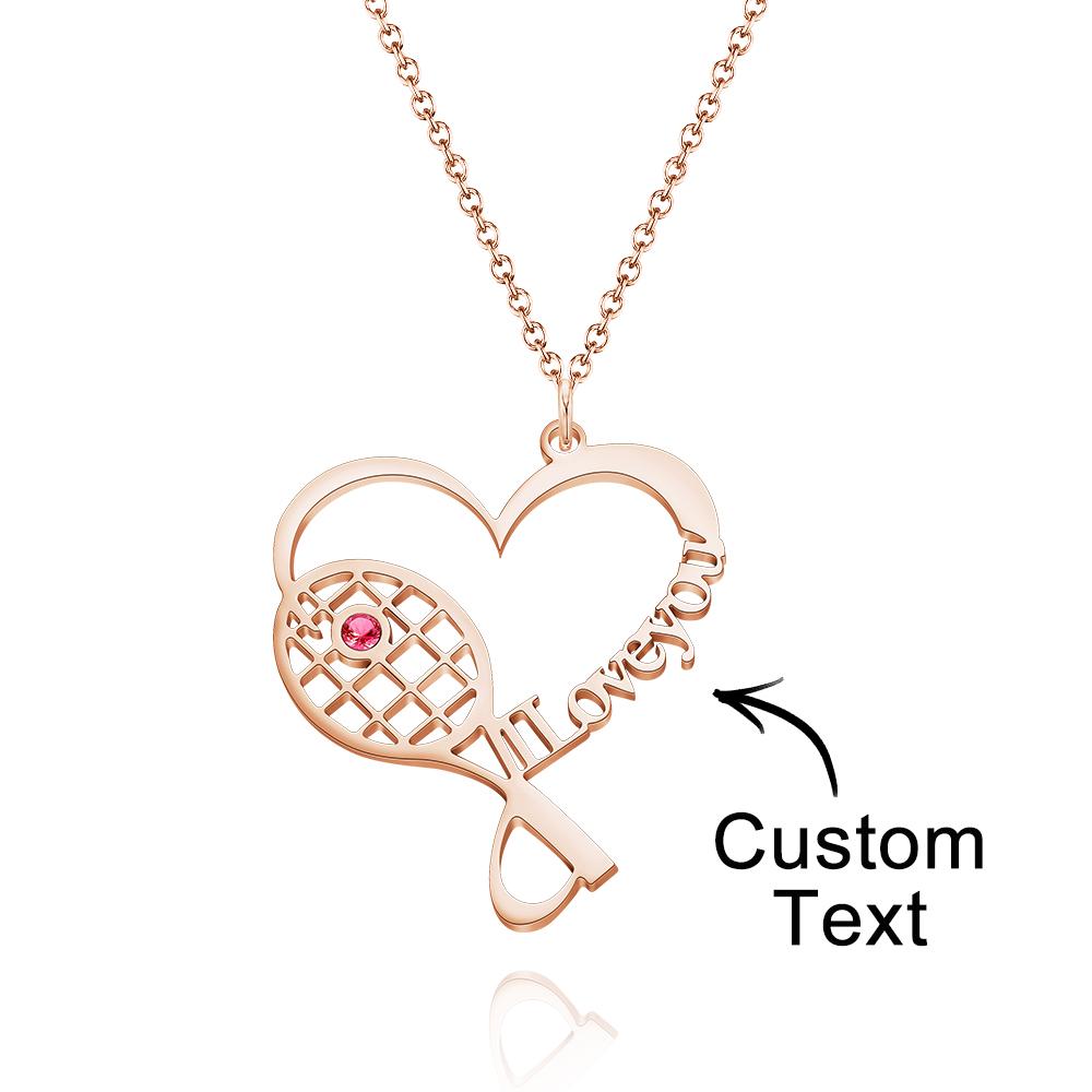 Custom Birthstone Engraved Necklace Tennis Creative Name Gifts