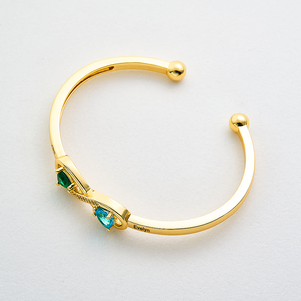 Personalized Infinity Birthstone Bracelet Custom Forever Link Bracelet The Infinite Connection Birthstone Bracelet Mother and Daughter Bracelet