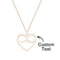 Custom Engraved Necklace Heart Shaped Swash Lettering Romantic Gifts