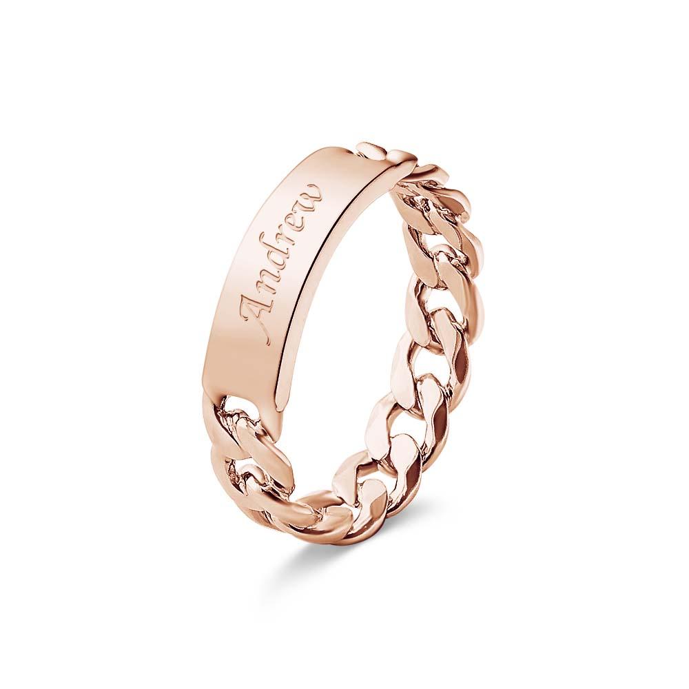 Men's Personalized Ring Custom Message Ring  the Best Gift for Lover