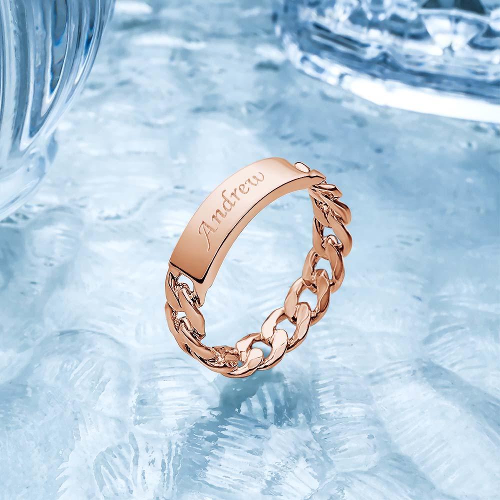 Men's Personalized Ring Custom Message Ring  the Best Gift for Lover