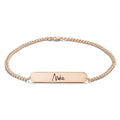 Men's Bracelet Old English Name Bracelet Name Bracelet Perfect Gift - Rose Gold Plated