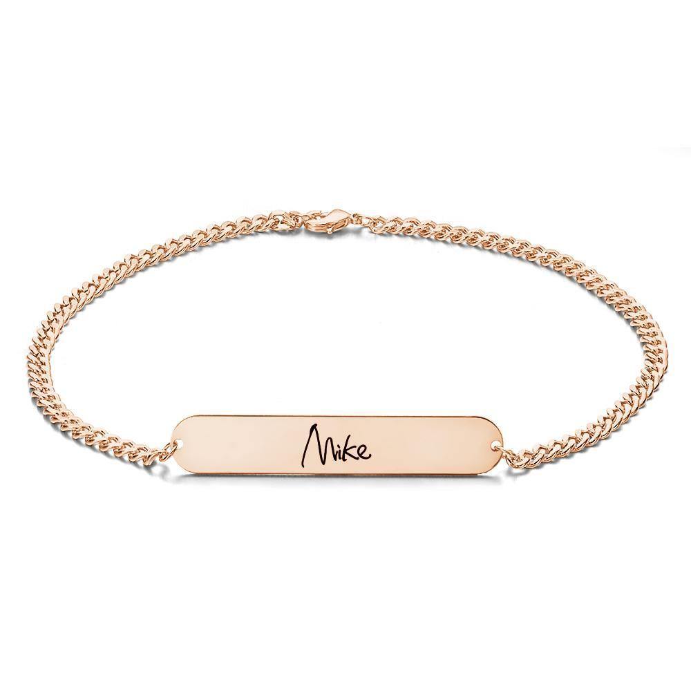 Men's Bracelet Men's Bracelet Old English Name Bracelet Name Bracelet Personalized Gift - Silver