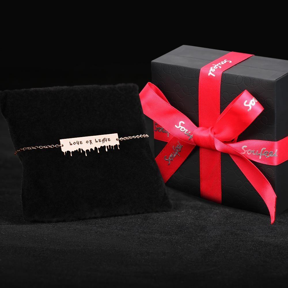 Name Bracelet for Halloween Gifts Rose Gold Plated
