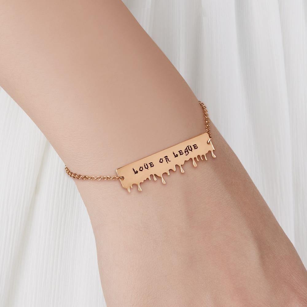 Name Bracelet for Halloween Gifts Rose Gold Plated