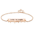 Name Bracelet for Halloween Gifts Rose Gold Plated