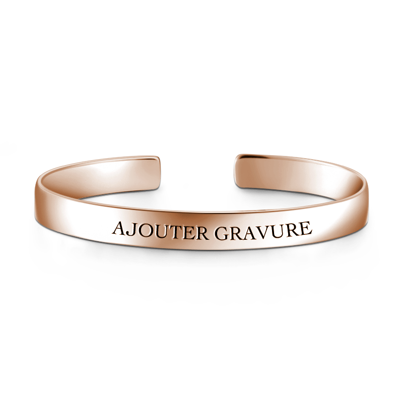 Engraved Bangle Rose Gold Plated