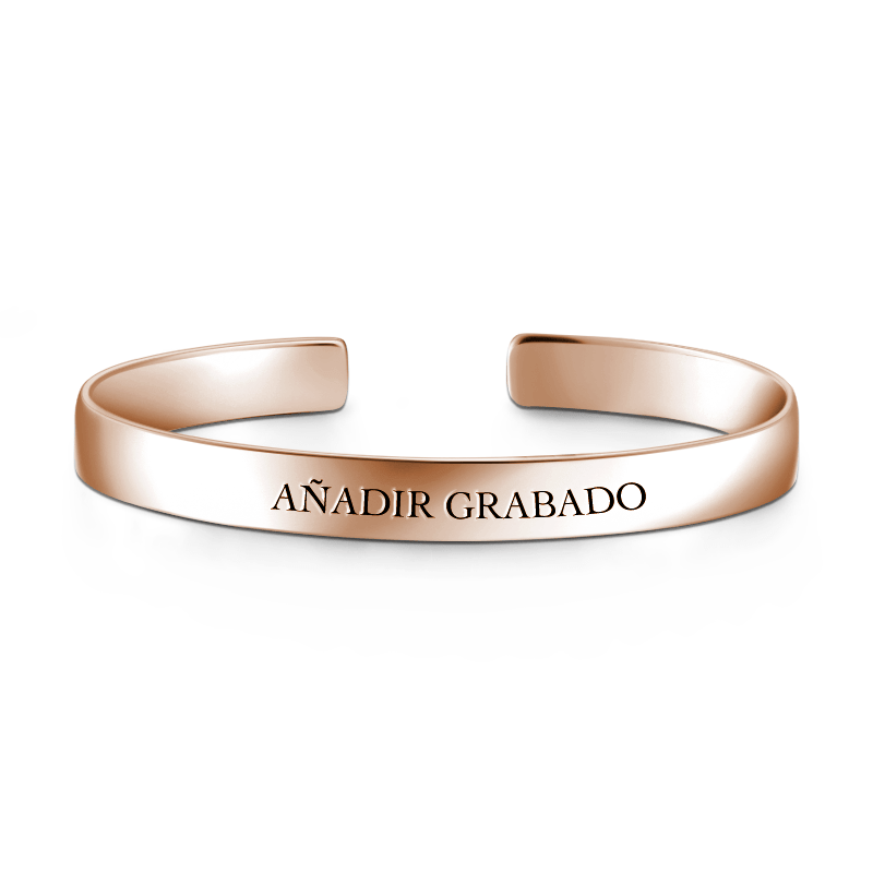 Engraved Bangle Rose Gold Plated