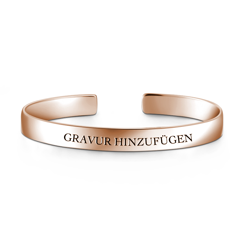 Engraved Bangle Rose Gold Plated