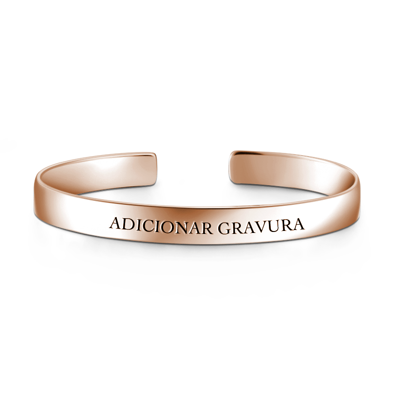Engraved Bangle Rose Gold Plated