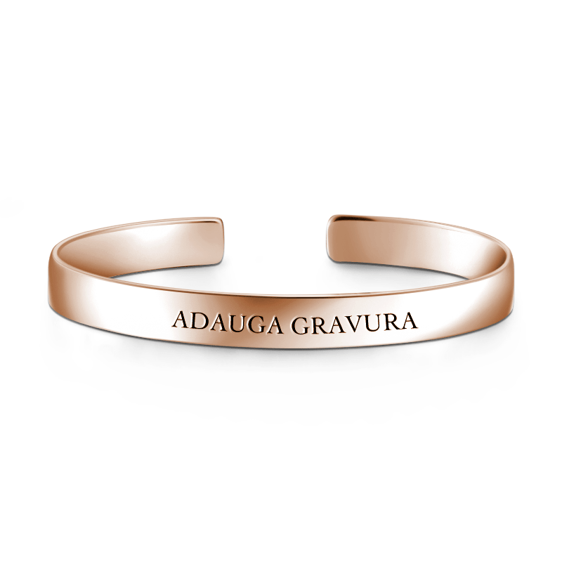 Engraved Bangle Rose Gold Plated