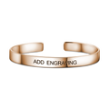 Engraved Bangle Rose Gold Plated